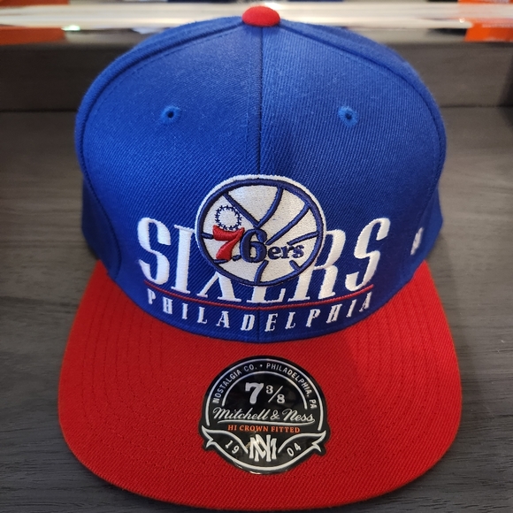 Mitchell & Ness Other - Mitchell & Ness 76ers Philadelphia Sixers Fitted Hat Size 7 3/8